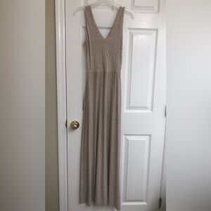 Adrienne Vittadini Taupe Maxi Dress